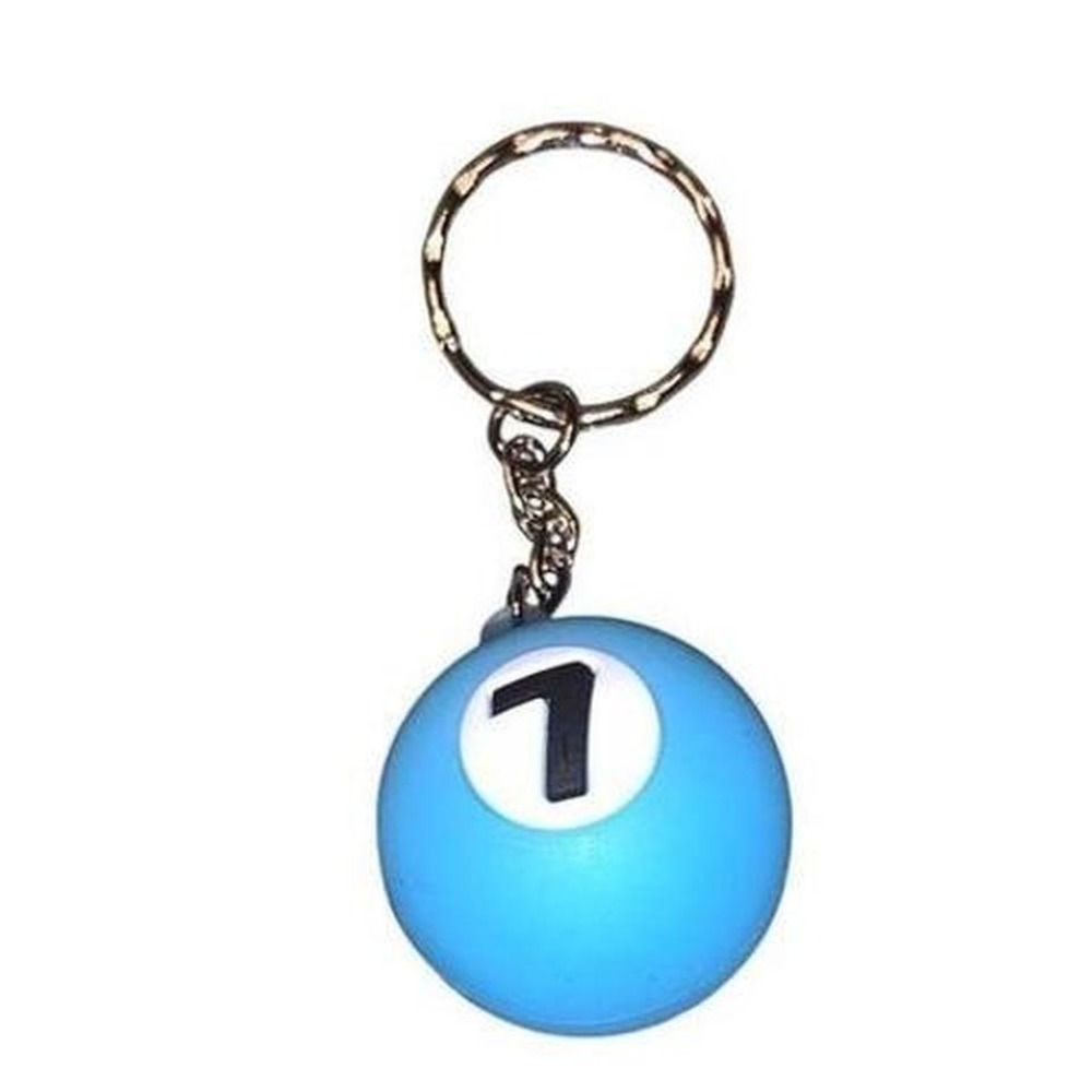 Blue 1‎ Ball Keychain Billiards Pool Key Ring Novelty Accessory